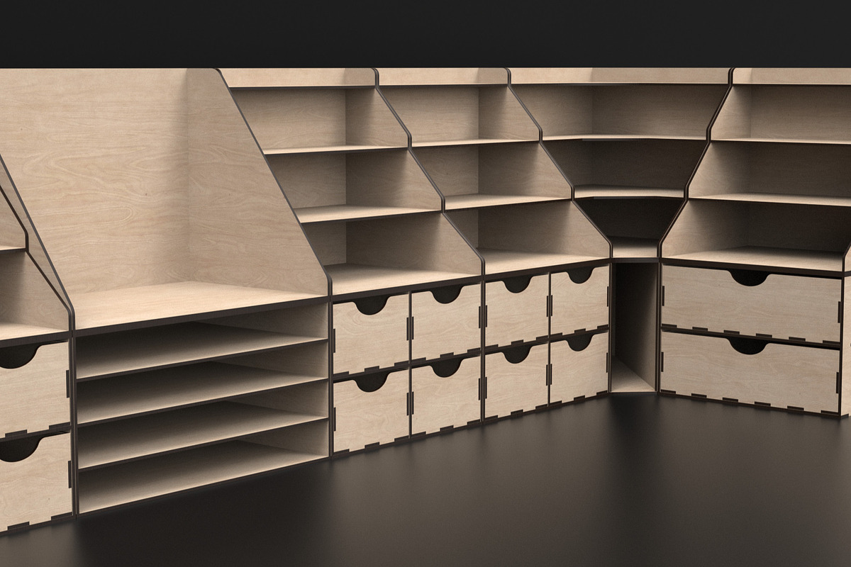 Modular Workstation Desk Organizer, an Object Graphic by ThemeXDigital (Photo 6 of 9)