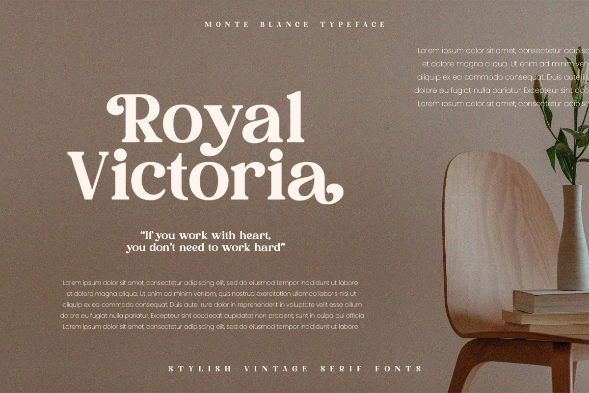 Monte Blance - Vintage Stylish Serif, a Serif Font by TypeFounder (Photo 8 of 10)