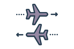 Return arrival color icon, a Duotone Icon by Creative priyanka
