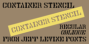 Container Stencil JNL, a Font by Jeff Levine Fonts (Thumbnail 1 of 5)