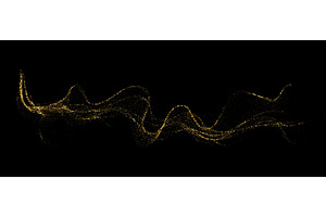 Abstract shiny color gold wave, an Illustration by Marinstri