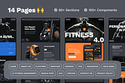 sandow: AI Fitness & Diet Website, a Landing Page Template by strangehelix.bio (Thumbnail 2 of 9)