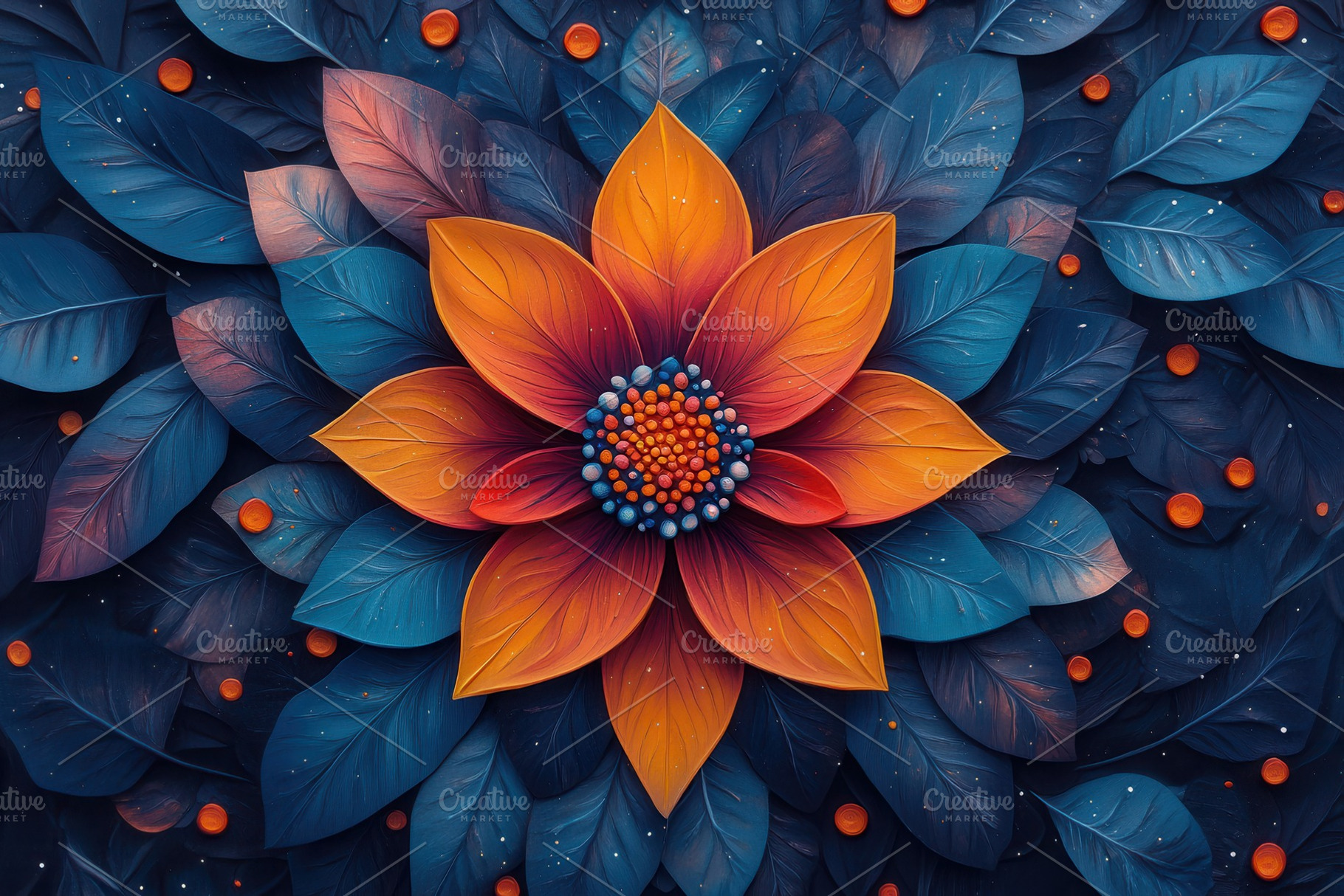 Colorful flower blossom surrounded b, a Photo by Tanuart