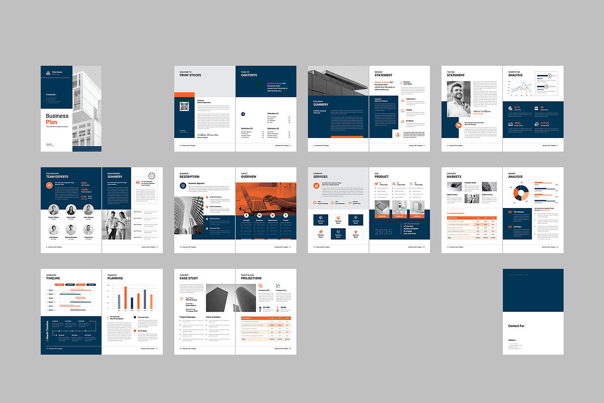 Business Plan Template | Canva, a Brochure Template by Spark_Creative (Photo 14 of 14)