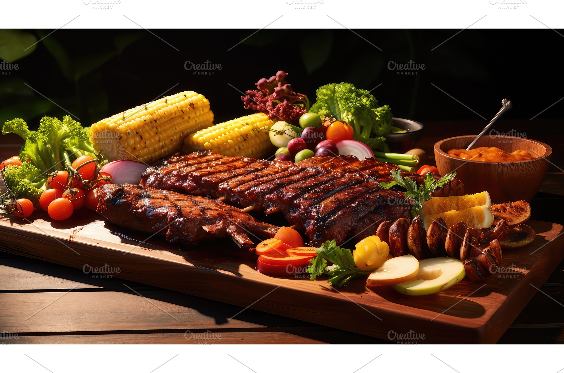 smoke board bbq food ai generated, a Background Photo by pikepicture