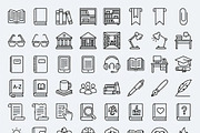39 Book Lover Outline Icons, an Outline Icon by adenpinkstore (Thumbnail 2 of 7)