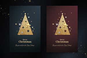 8 Gold Foil Christmas Cards