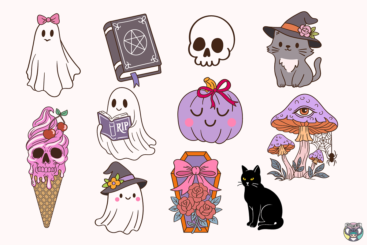 Halloween Cute Spooky Bundle Png Svg, an Object Graphic by HeyLenaArts (Photo 7 of 11)