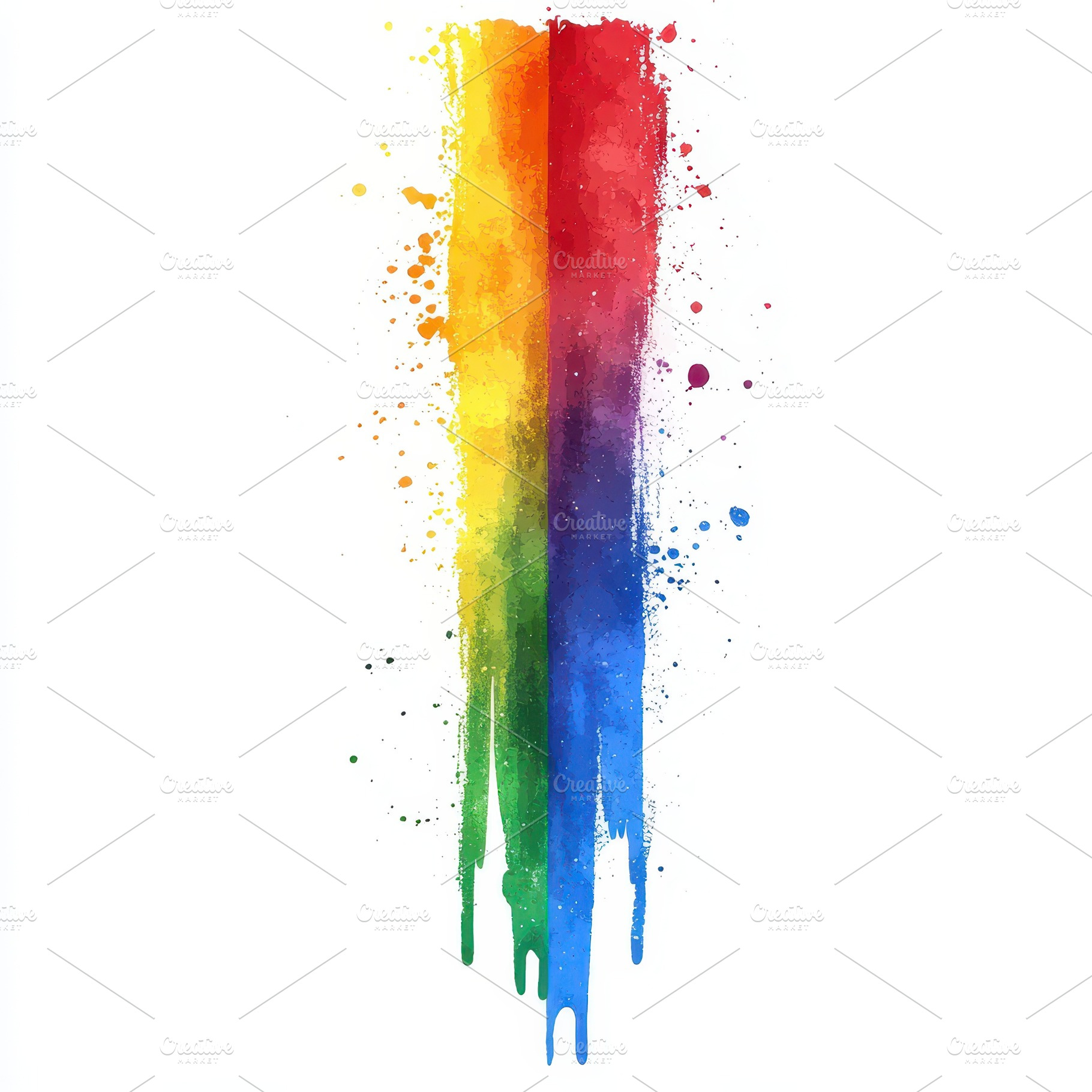 Rainbow Paint Splatter Pride LGBTQIA, an Abstract Photo by Pixeness Studio