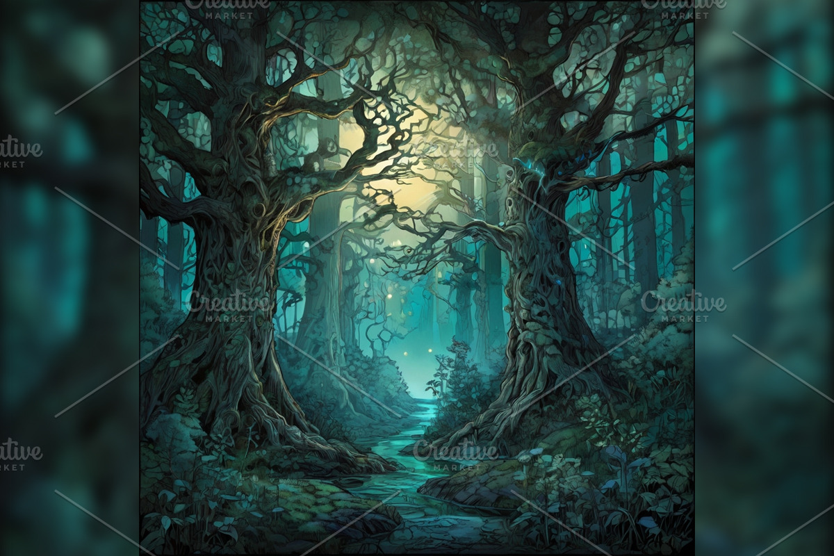 Mystic Art Midjourney Prompts, a Background Graphic by Design Laz (Photo 2 of 7)