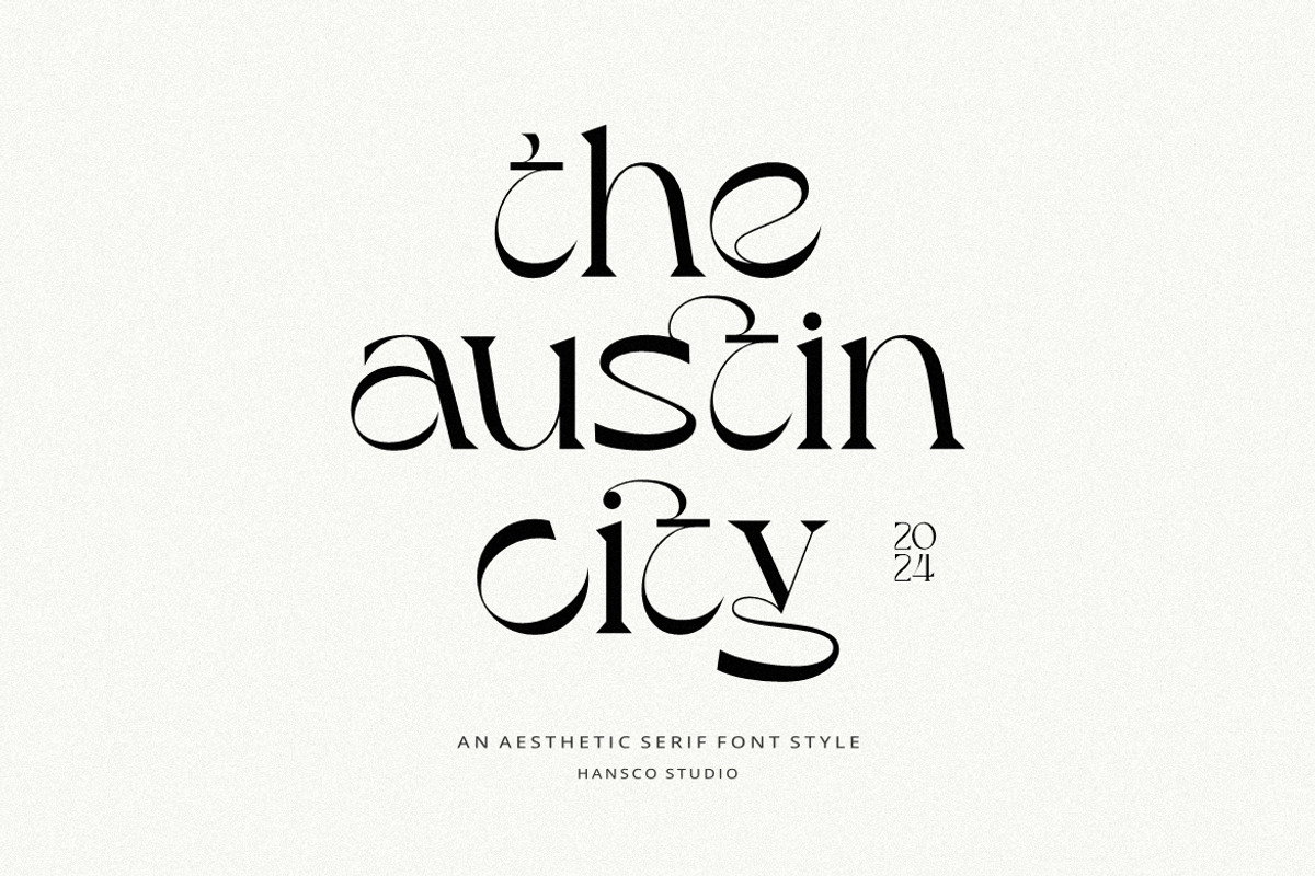 Austin City - Aesthetic Serif Font, a Serif Font by HansCo Studio (Photo 1 of 7)