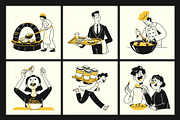 Food and Delivery Illustrations Set, a Food Illustration by Brickclay (Thumbnail 5 of 9)