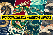 Dragon Legends – Ukiyo-e Japanese, a Decorative Illustration by Vandy Fullum (Thumbnail 1 of 5)