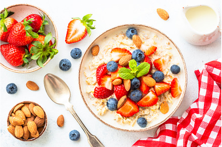 Oatmeal porrige with fresh berries, a Food & Drink Photo by Nadia-nb
