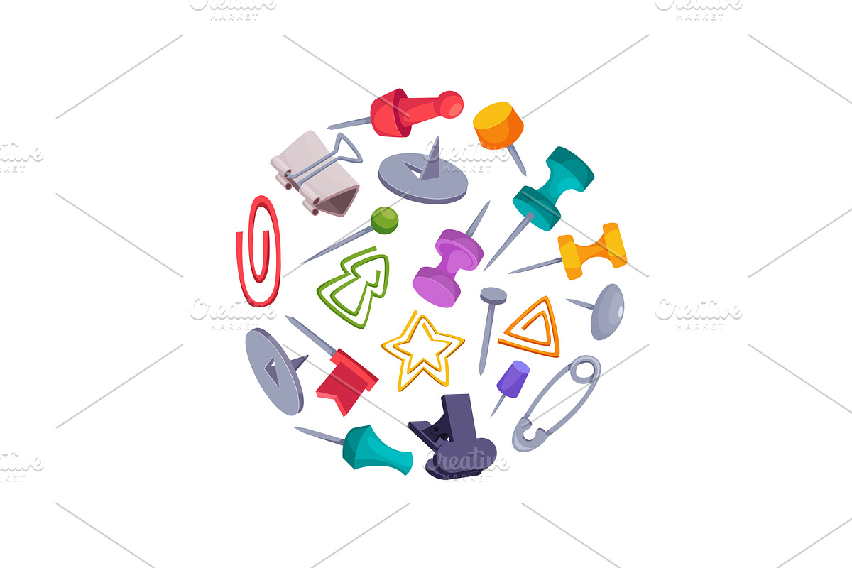 Office supplies. circle shape design, a Finance Illustration by Onyx