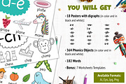 Phonics Objects Collection, an Education Illustration by Gulnara Sabirova (Thumbnail 2 of 26)