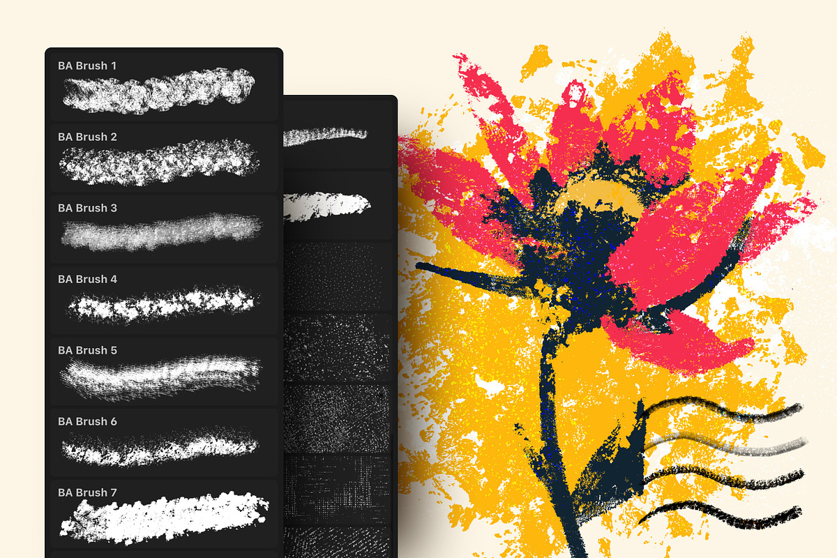 Naive Grunge Procreate Brushes, a Brush Add-On by brushapes.com (Photo 3 of 11)