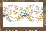 Watercolor flowers pink bloom set, a Decorative Illustration by Edith’s World (Thumbnail 13 of 19)