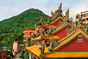 Jiufen Xiahai City God Temple in New Taipei, Taiwan, an Architecture Photo by Leonid Andronov
