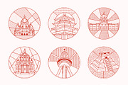 World Landmark Illustration Set, a Decorative Illustration by Brickclay (Thumbnail 12 of 12)