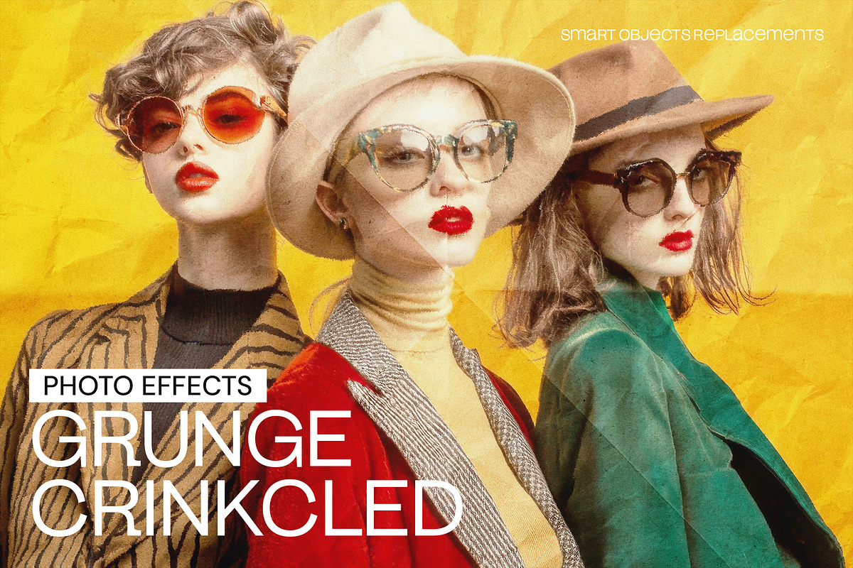 Grunge Crinkcled Photo Effect, a Layer Style Add-On by iDoodle Studio (Photo 1 of 4)