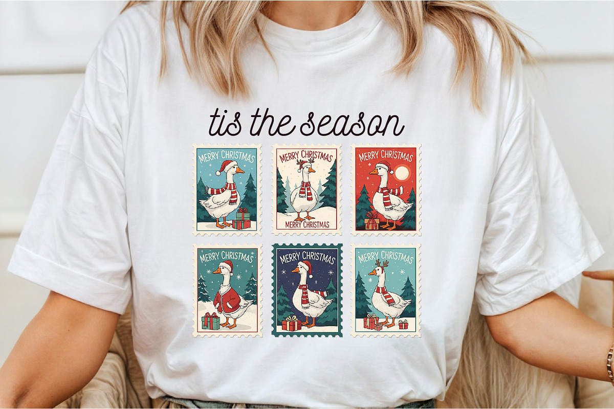 Silly Goose Christmas Stamps Png, an Illustration by Libby Wishes (Photo 4 of 6)