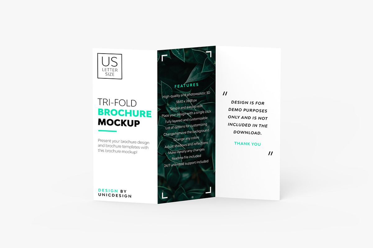 Tri Fold Brochure Mockup, a Print Template by UnicDesign (Photo 10 of 11)