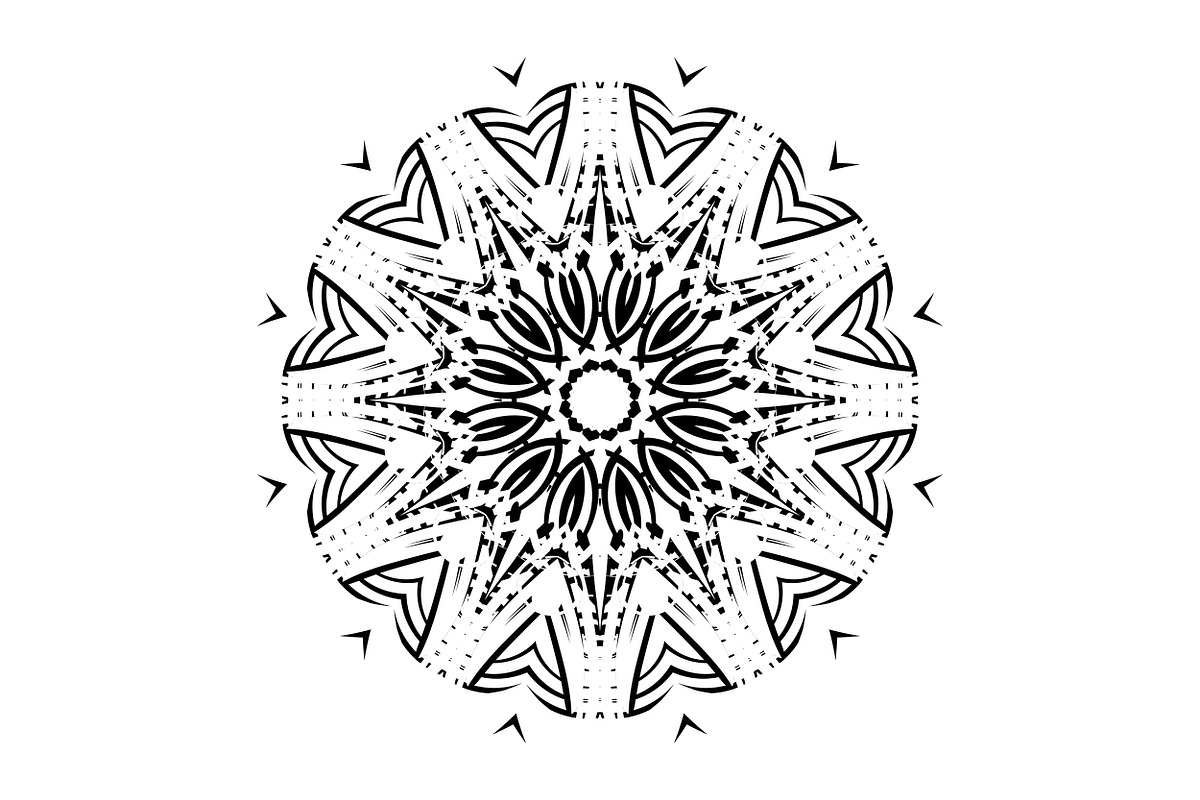 Modern Black and White Mandala Pack, a Decorative Illustration by NJ Himel (Photo 34 of 101)