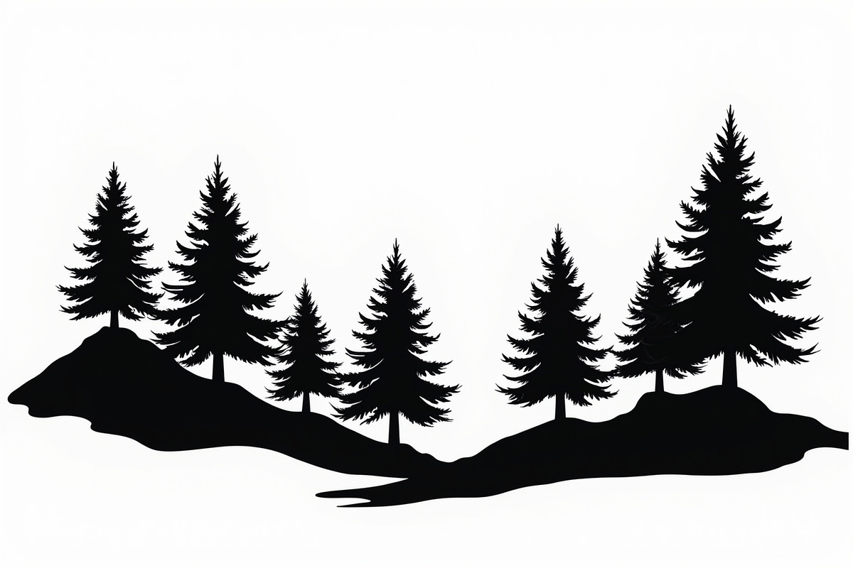 Pine Forest Silhouette Bundle, a Graphic by Creativeshirt (Photo 10 of 16)