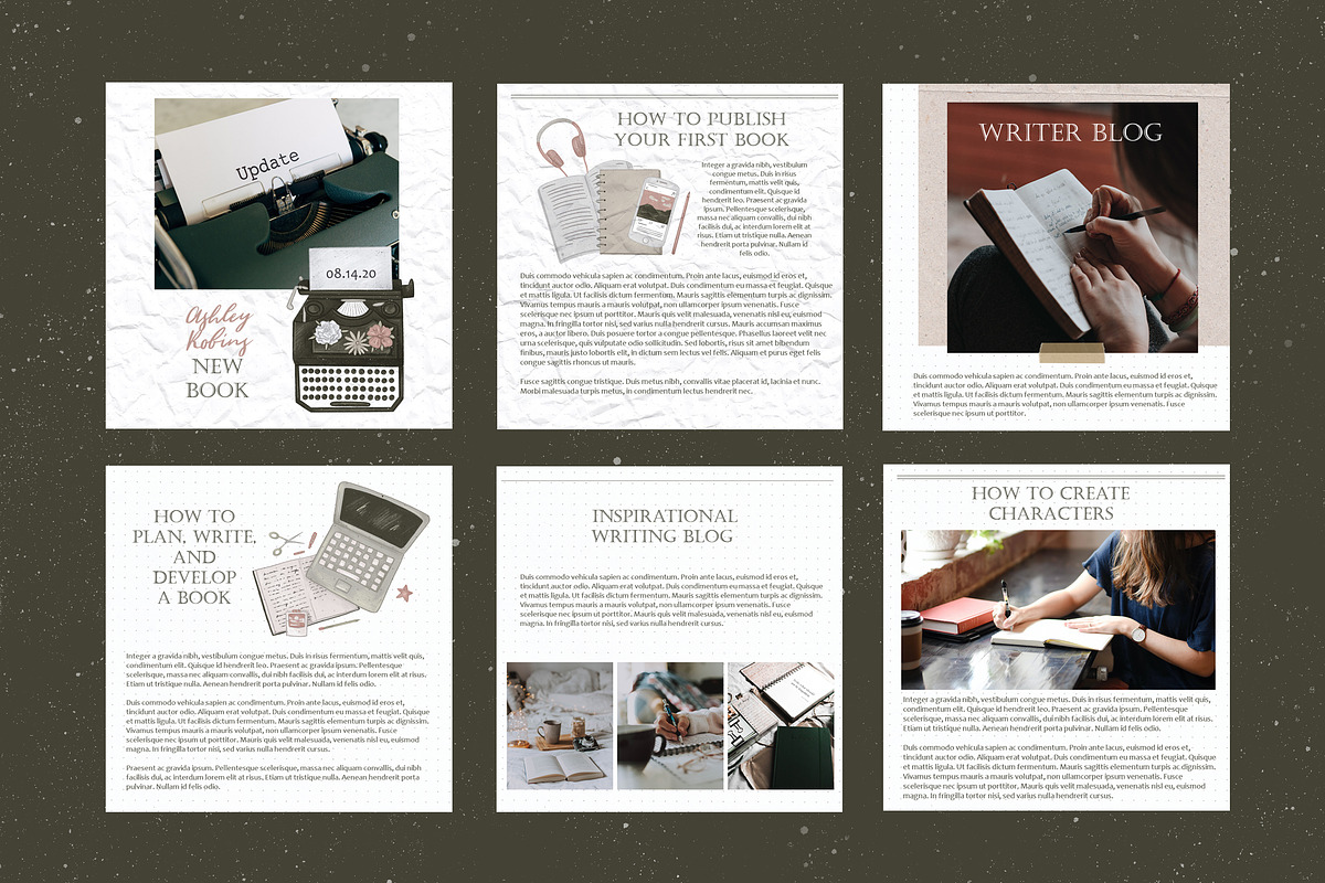 Writer Collection, a Social Media Template by Scarlet Heath Art (Photo 5 of 19)