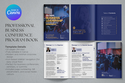 Professional Conference Program Book, a Brochure Template by Oshin Design
