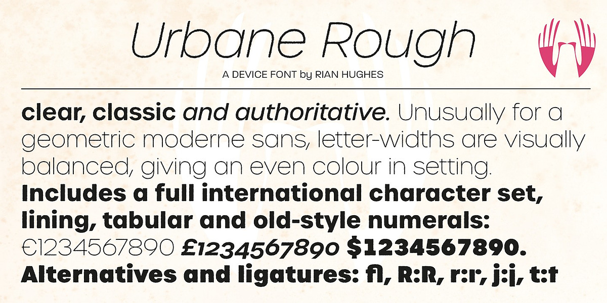 Urbane Rough, a Sans Serif Font by Device (Photo 3 of 6)