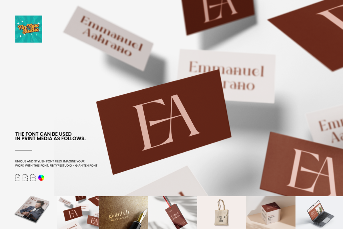 Gianiteh Display Modern Serif, a Serif Font by KennedyStudio (Photo 9 of 19)