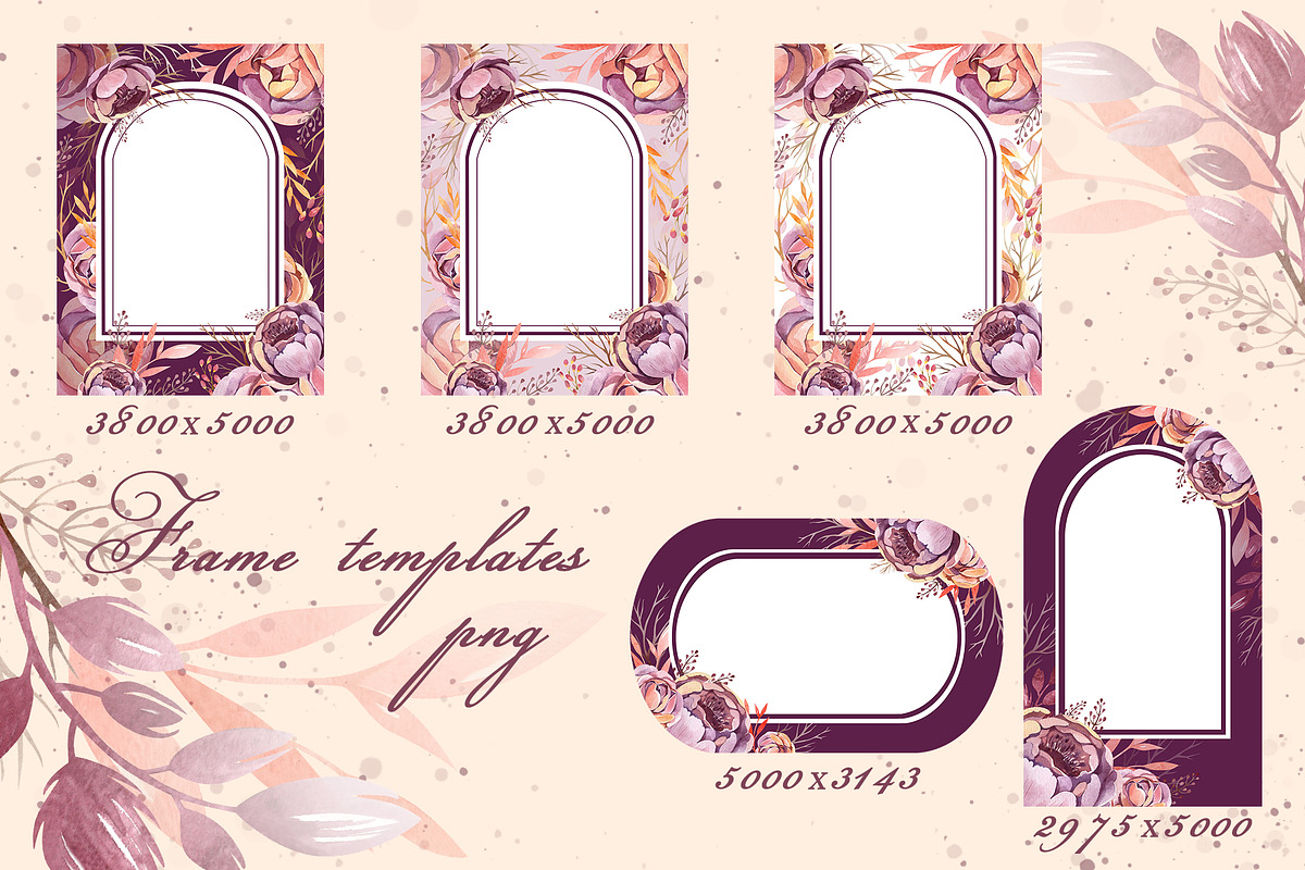 Autumn Floral Watercolor Clipart, a Decorative Illustration by LenArt (Photo 9 of 18)