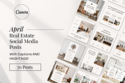 April Real Estate Posts with Caption, a Social Media Template by Marketing Templates Co. (Thumbnail 1 of 18)