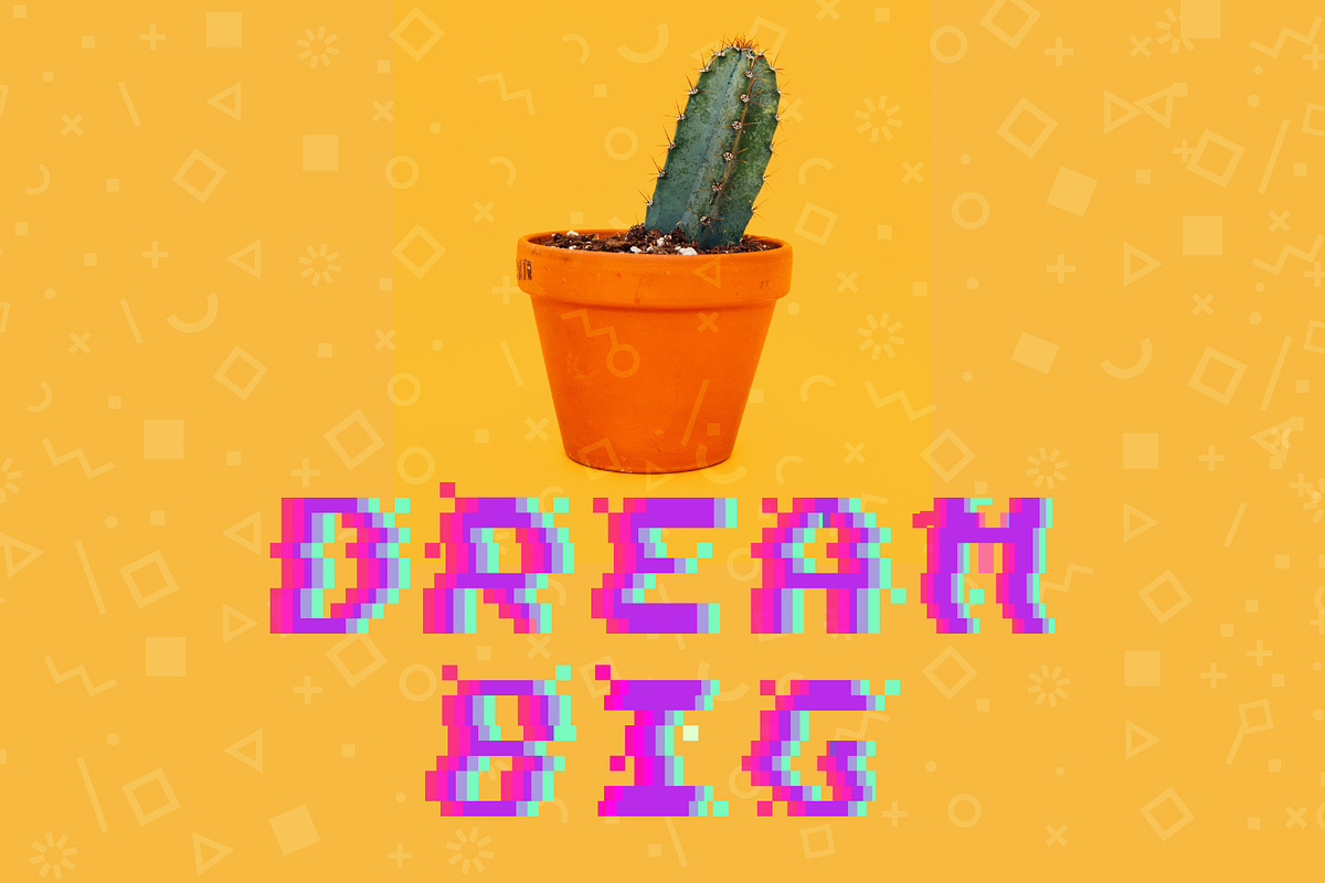 PIXEL GLITCH vector alphabet preview 4