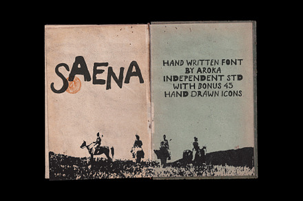 SAENA HAND-WRITTEN, a Font by AROKA