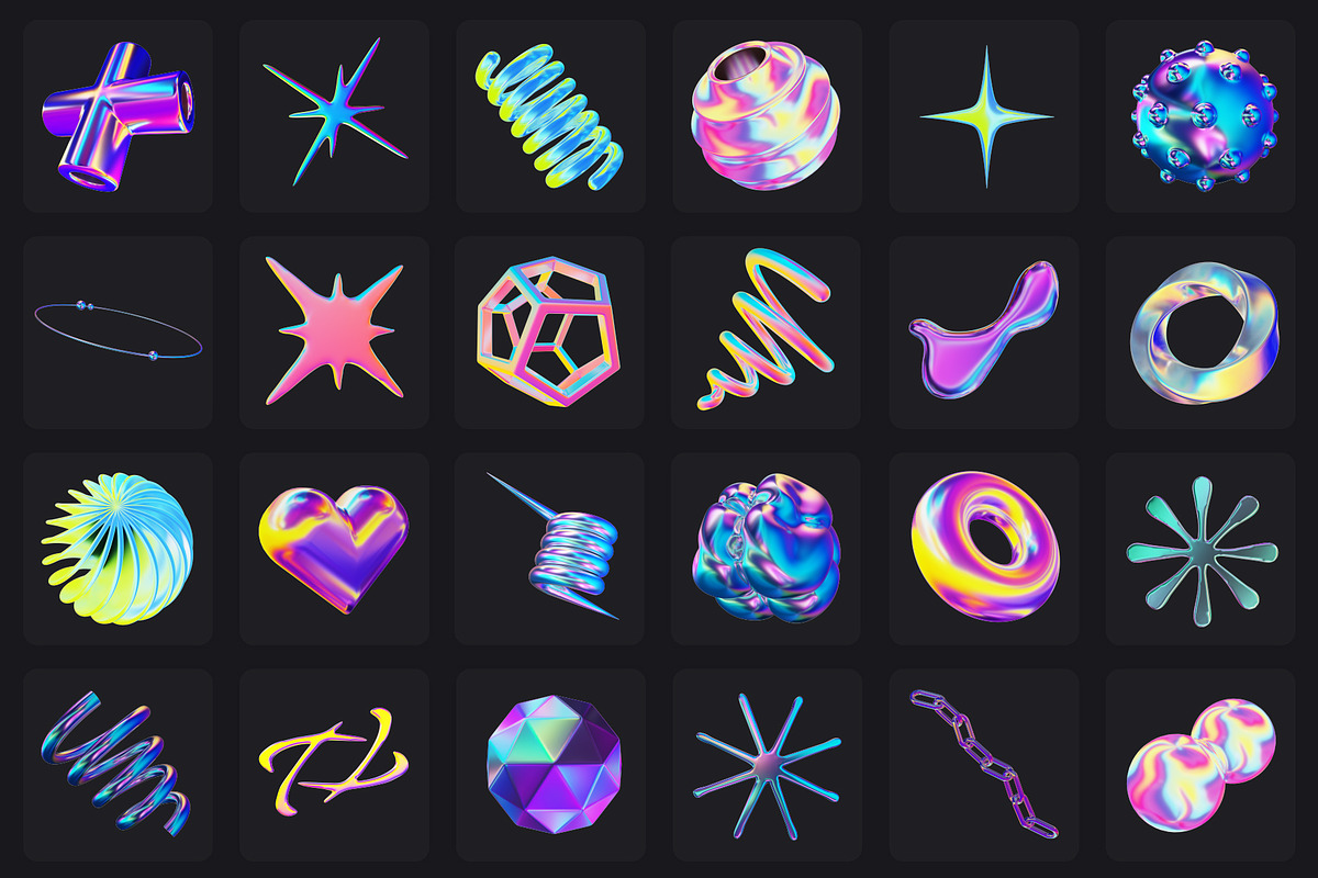 Y2K 3D Aesthetic Shapes Collection, a Graphic by LarysaZabrotskaya (Photo 5 of 12)