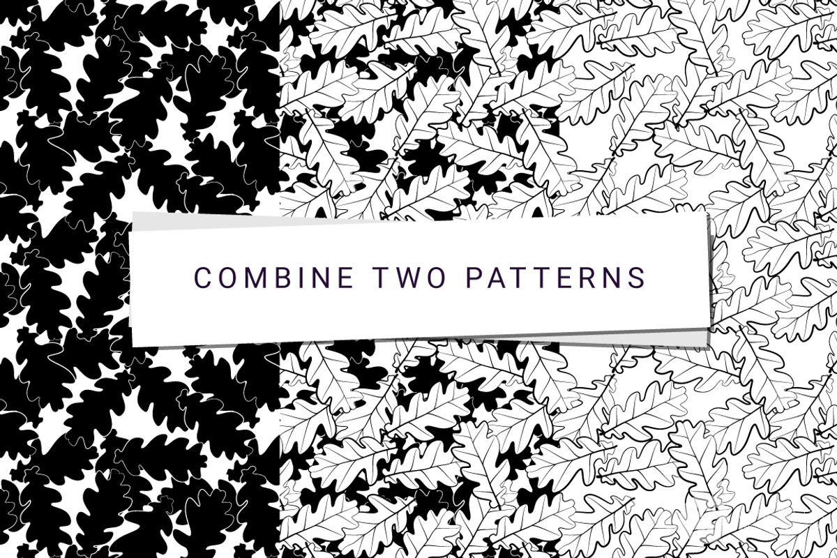 10 Black and White Leaves Patterns, a Pattern Graphic by Anne Elster Design (Photo 4 of 6)