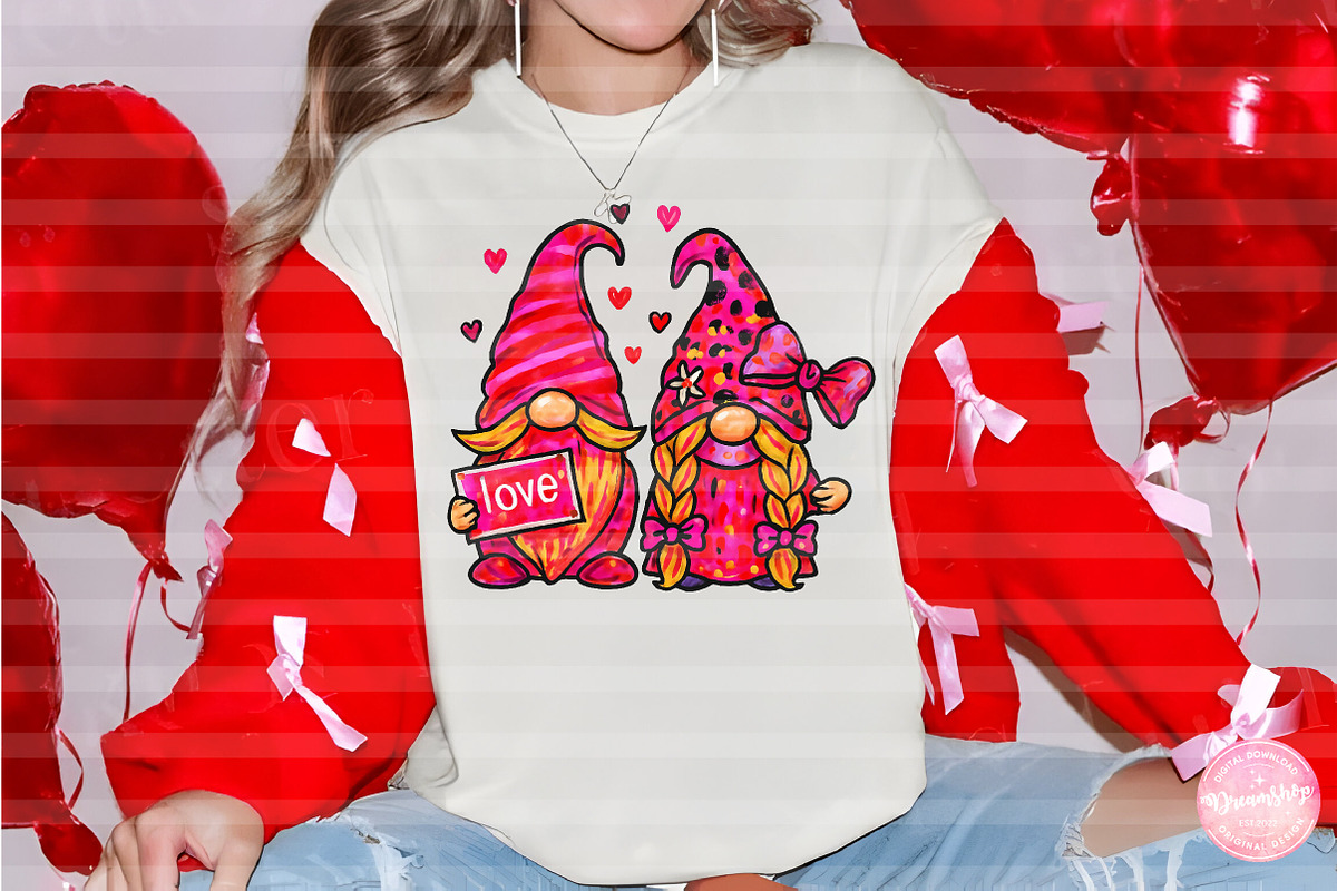 Valentine's Day Gnomies Png, an Illustration by CreationArt (Photo 3 of 6)