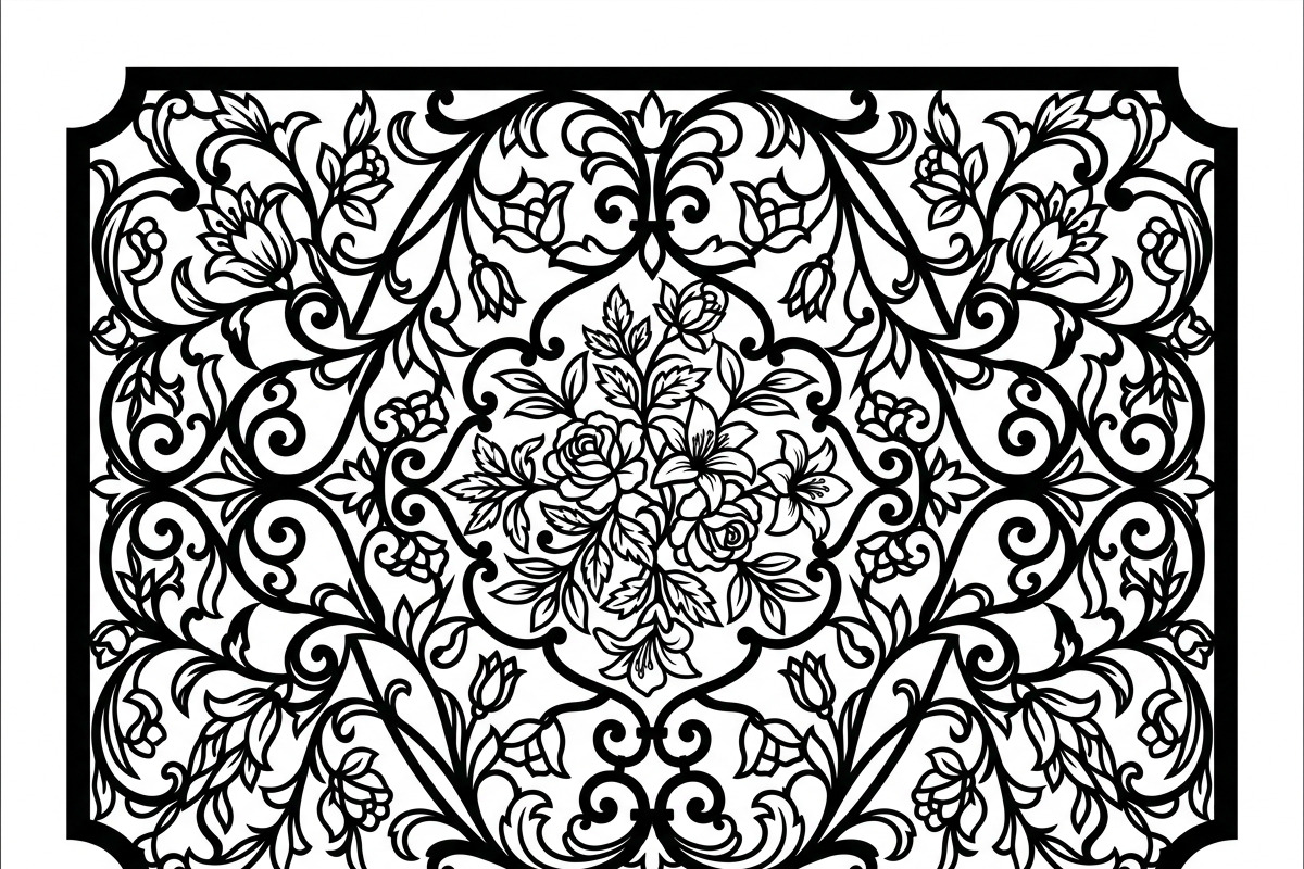 50 Elegant Floral Wall Panel, a Decorative Illustration by Amazin_art (Photo 17 of 27)