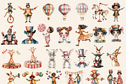 NURSERY VINTAGE CIRCUS CLIPART, a Person Illustration by Daring Digies (Thumbnail 3 of 9)