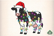 Cute Cow Christmas, an Illustration by Craft Nest (Thumbnail 1 of 6)