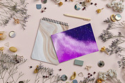 Galaxy Space Watercolor Abstract, a Background Graphic by tchastudio (Thumbnail 2 of 3)