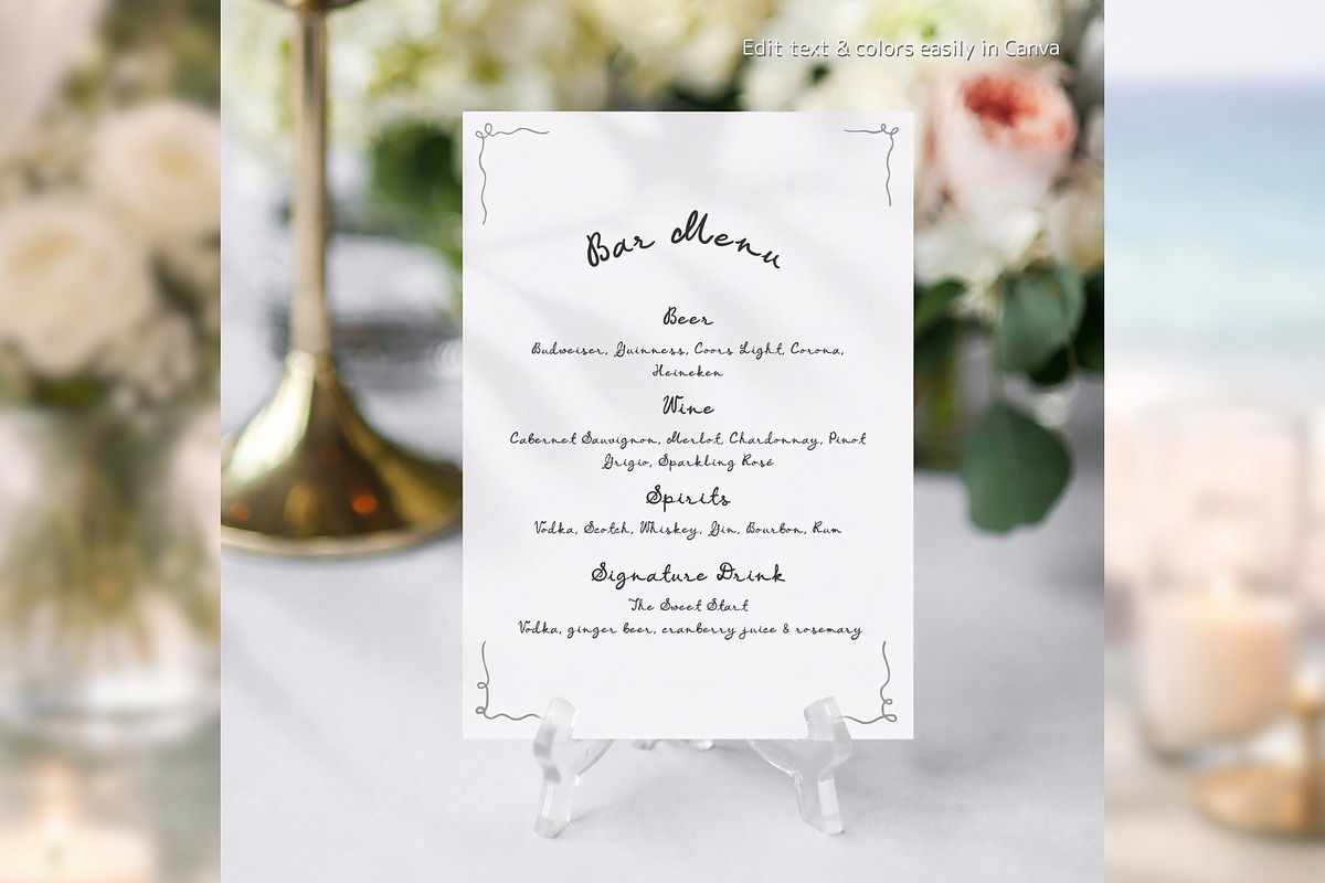 Hand Drawn Bar Menu bd001, a Card Template by TyphoonStudio (Photo 5 of 9)