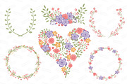 Wildflower Heart & Banners, an Illustration by Amanda Ilkov (Thumbnail 3 of 4)