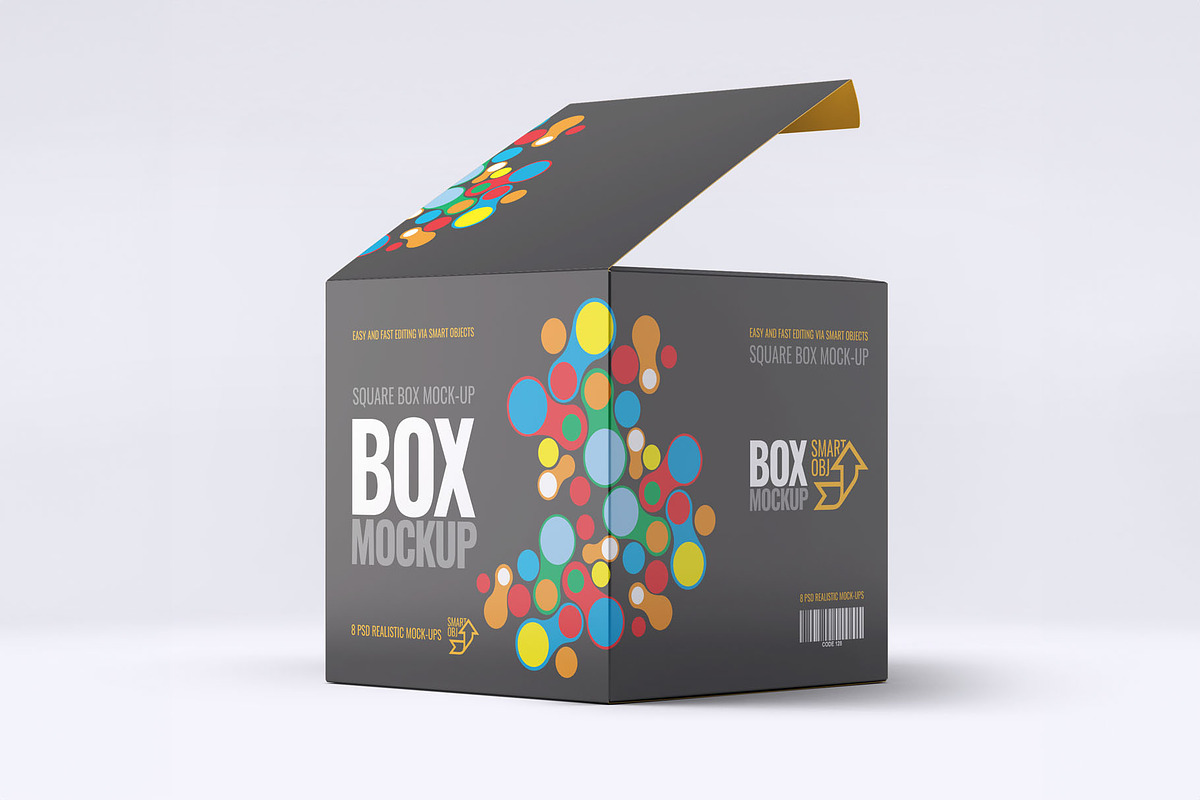 Square Box Mock-Up, a Packaging Mockup by Xtrahive