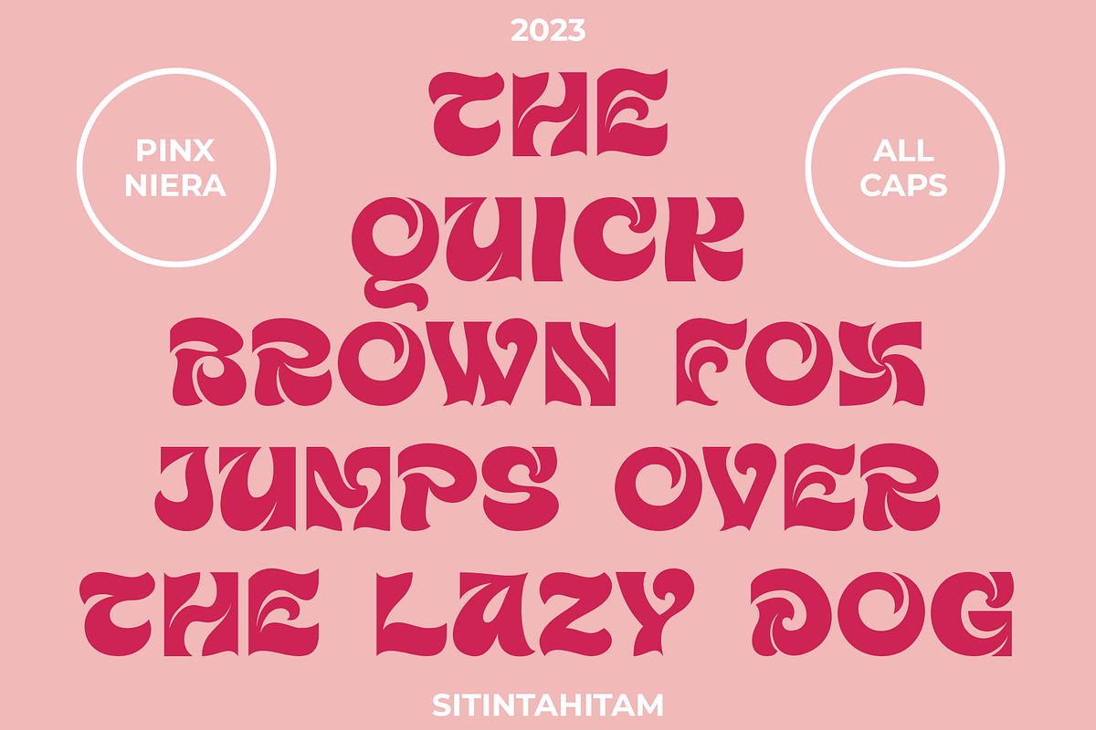 Pinx Niera, a Sans Serif Font by Sitintahitam (Photo 7 of 10)
