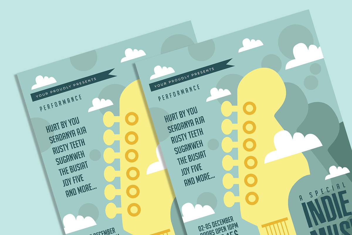 Indie Music Festfival flyer, a Flyer Template by AdamHasan (Photo 3 of 3)