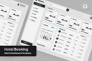 Melehoy -  Hotel Booking Dashboard, an UI Kit Template by SquidPixey